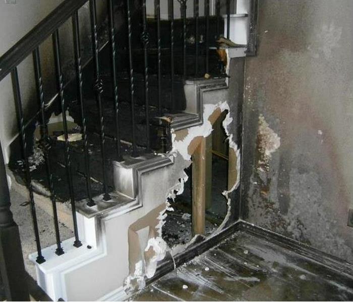 Fire Damaged Staircase