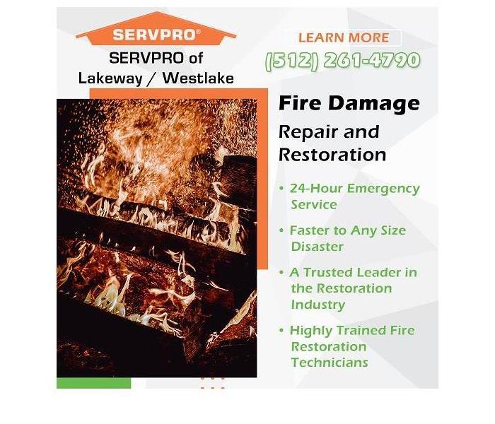 Here to Help, fire damage flyer